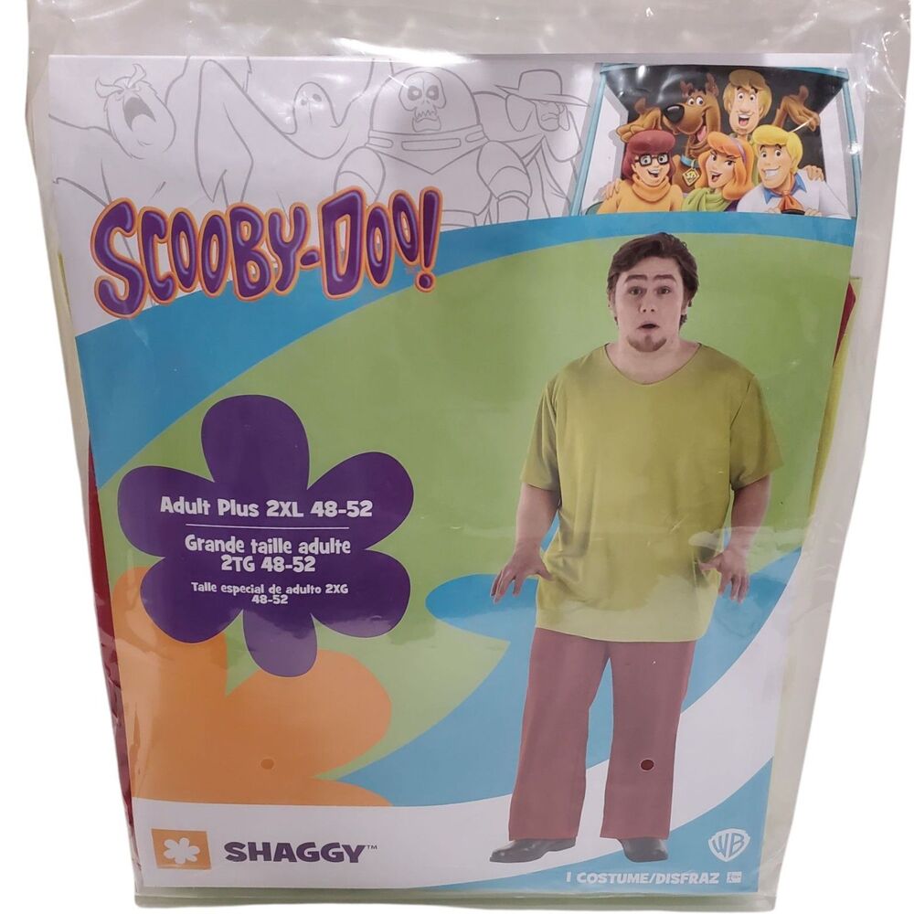 Shaggy Halloween Costume Scooby-Doo Adult Plus Size 2XL (48-52) Brand New